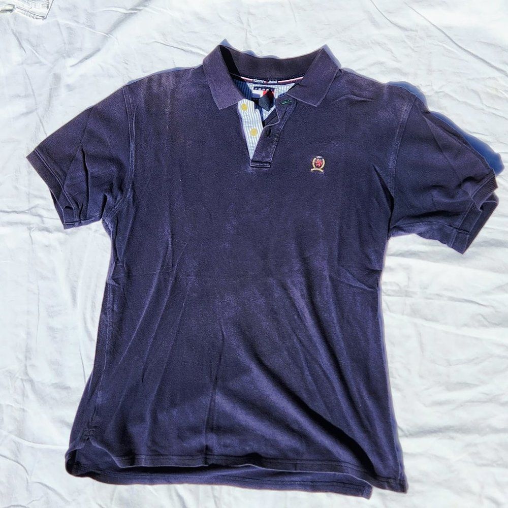 Tommy Hilfiger Sz M Navy Polo Shirt